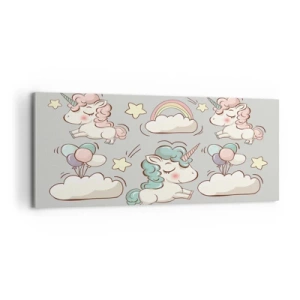 Schilderen op canvas - Ze bestaan ​​zeker... - 100x40 cm