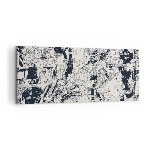 Schilderen op canvas - Interpenetratie van tegenstellingen - 100x40 cm