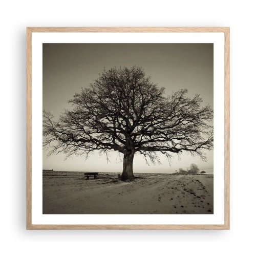Een poster in een licht eiken lijst - Van hier tot in de eeuwigheid - 60x60 cm