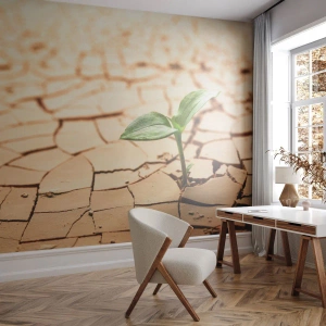 Fotobehang Standard Eco - De ontembare kracht van het leven - Natuur, Plant, Droogte - 150x105 cm