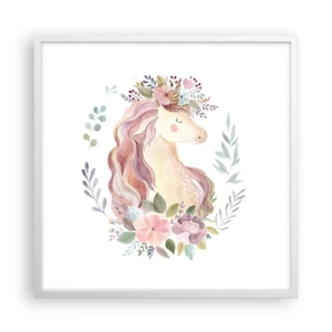 Poster in een witte lijst - Een uitnodiging in de wereld van sprookjes - 60x60 cm