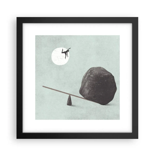 Poster in een zwarte lijst - Vervulde dromen - 30x30 cm