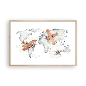 Een poster in een licht eiken lijst - In een pioniersgeest - 91x61 cm