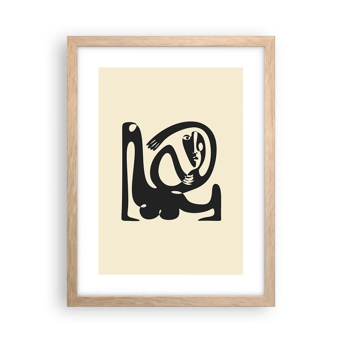 Een poster in een licht eiken lijst - Bijna Picasso - 30x40 cm