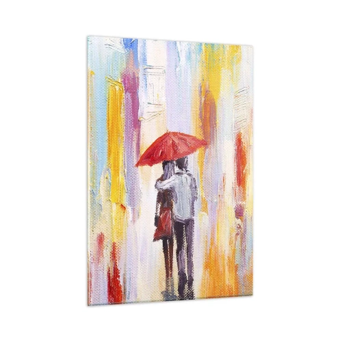 Schilderen op glas - Laat het maar regenen - 80x120 cm