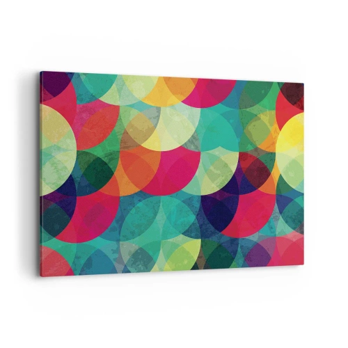 Schilderen op canvas - Beklimming naar de regenboog - 120x80 cm