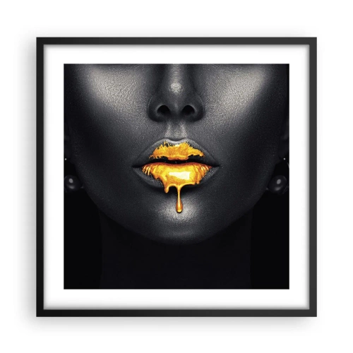 Poster in een zwarte lijst - Goldmouth - 50x50 cm