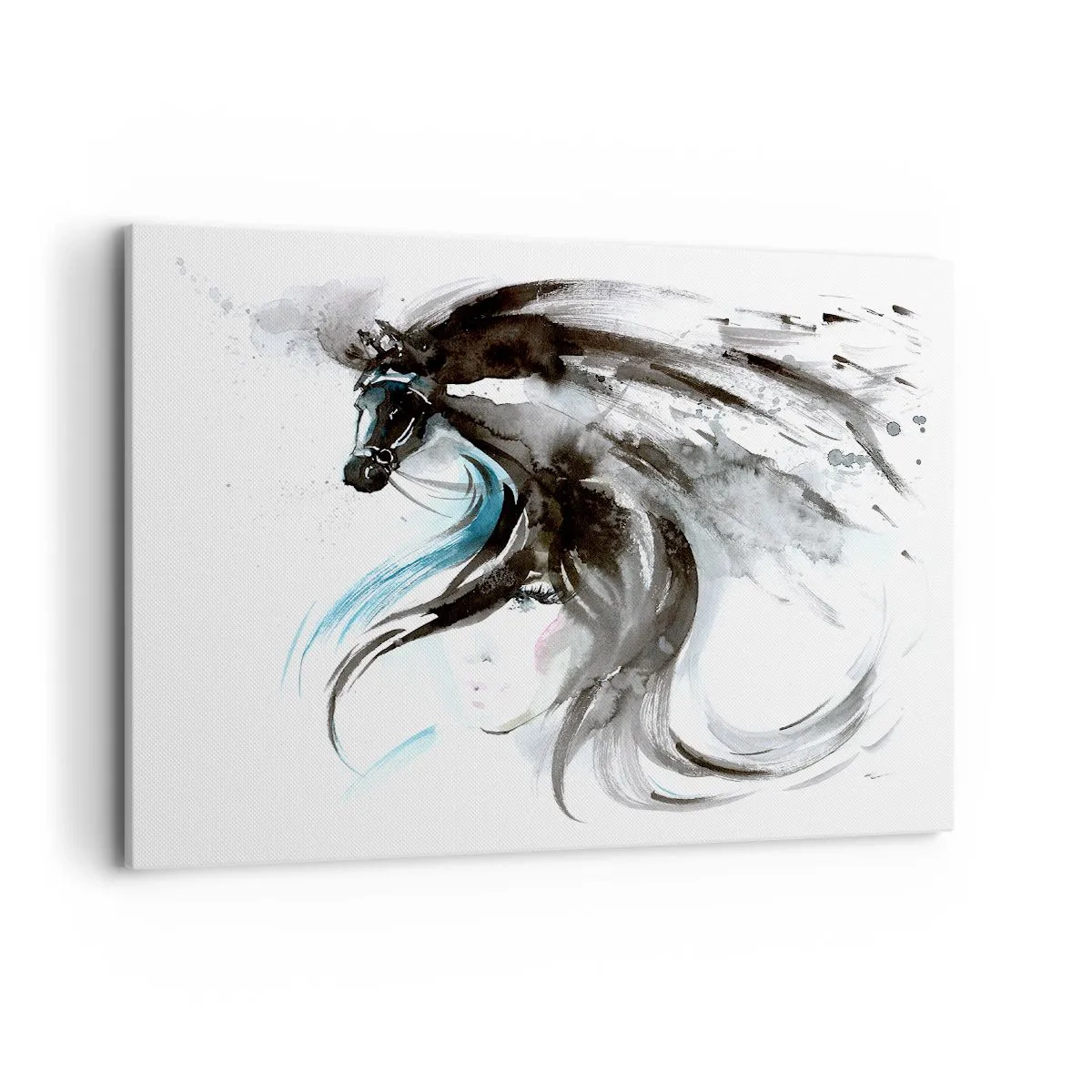 Schilderen op canvas - Galop van de Zwarte Prins - 100x70 cm