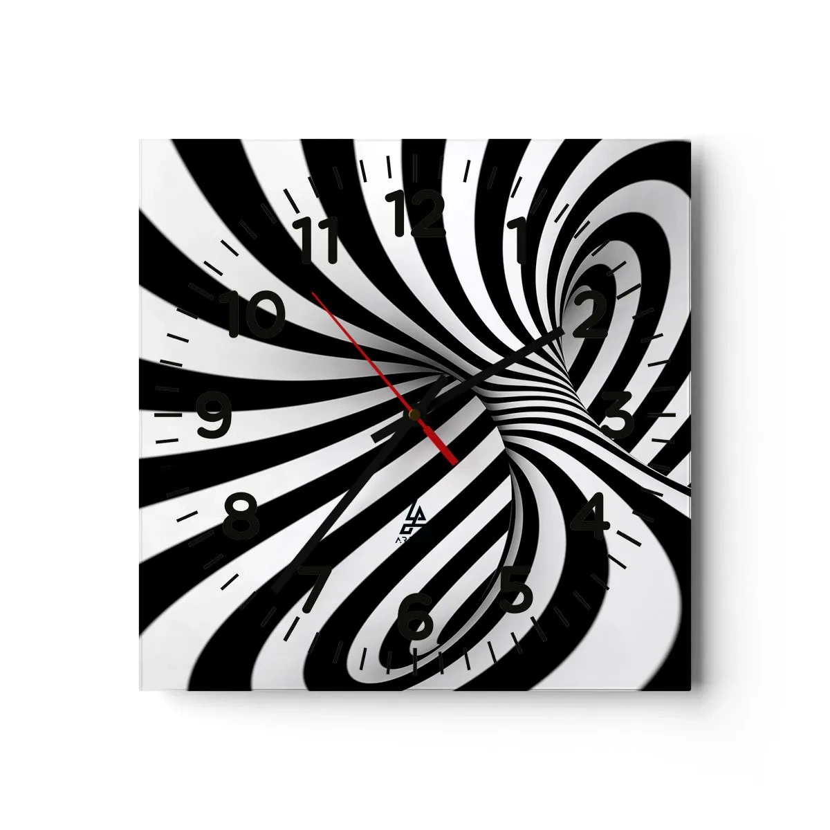 Wandklok - Klok - Compositie: dansende ruimte - 30x30 cm