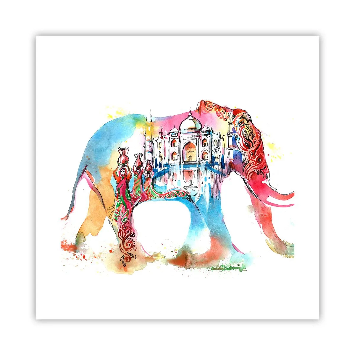 Poster - India - de uitstraling van liefde - 40x40 cm