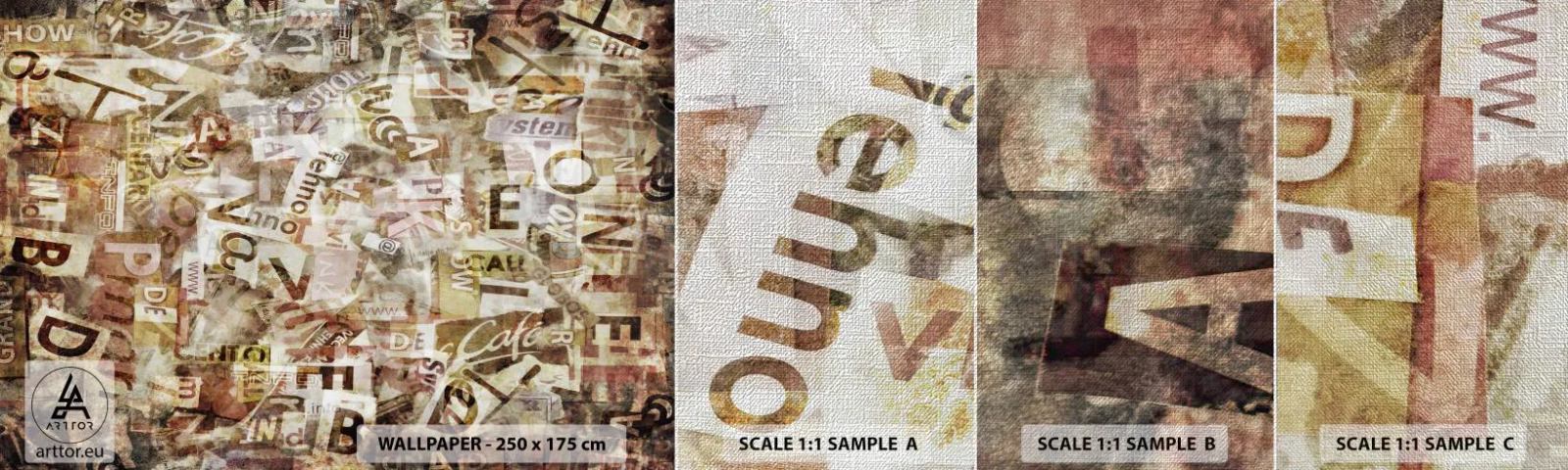 Fotobehang Monster Premium Canvas - Ik verenig het gebabbel - Graffiti, Muurschildering, Deel - 100x30 cm