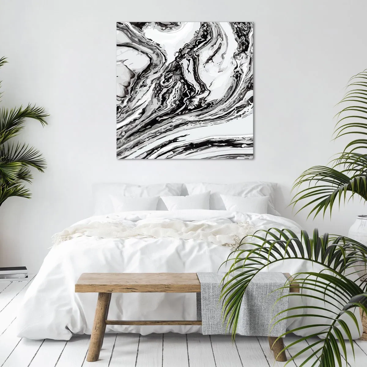 Schilderen op canvas - In het begin was er chaos - 50x50 cm