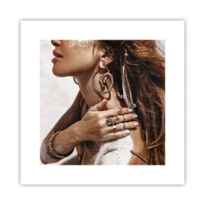 Poster - Koningin van het wilde strand - 30x30 cm