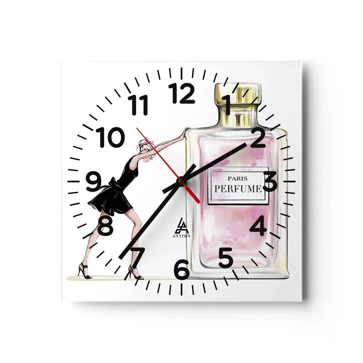 Wandklok - Klok - De essentie van vrouwelijkheid - 30x30 cm