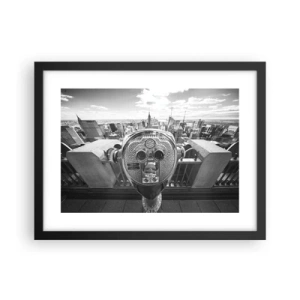 Poster in een zwarte lijst - Stad boven de steden - 40x30 cm