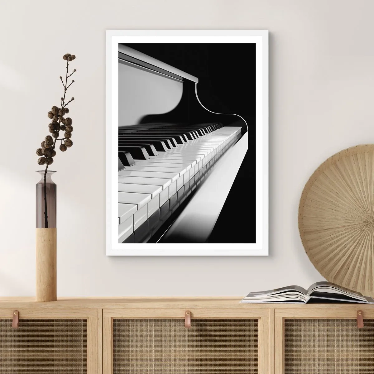 Poster in een witte lijst - Harmonie van vormen en kleuren - 40x50 cm