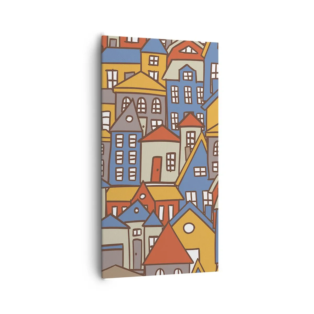 Schilderen op canvas - Achter het huis is een huis - 65x120 cm