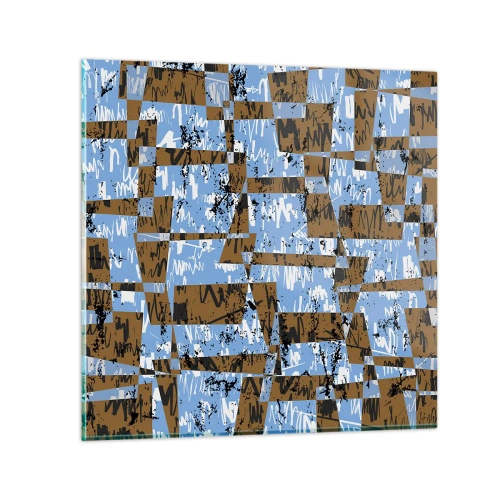Schilderen op glas - Een niet-menselijke knipsel - 60x60 cm
