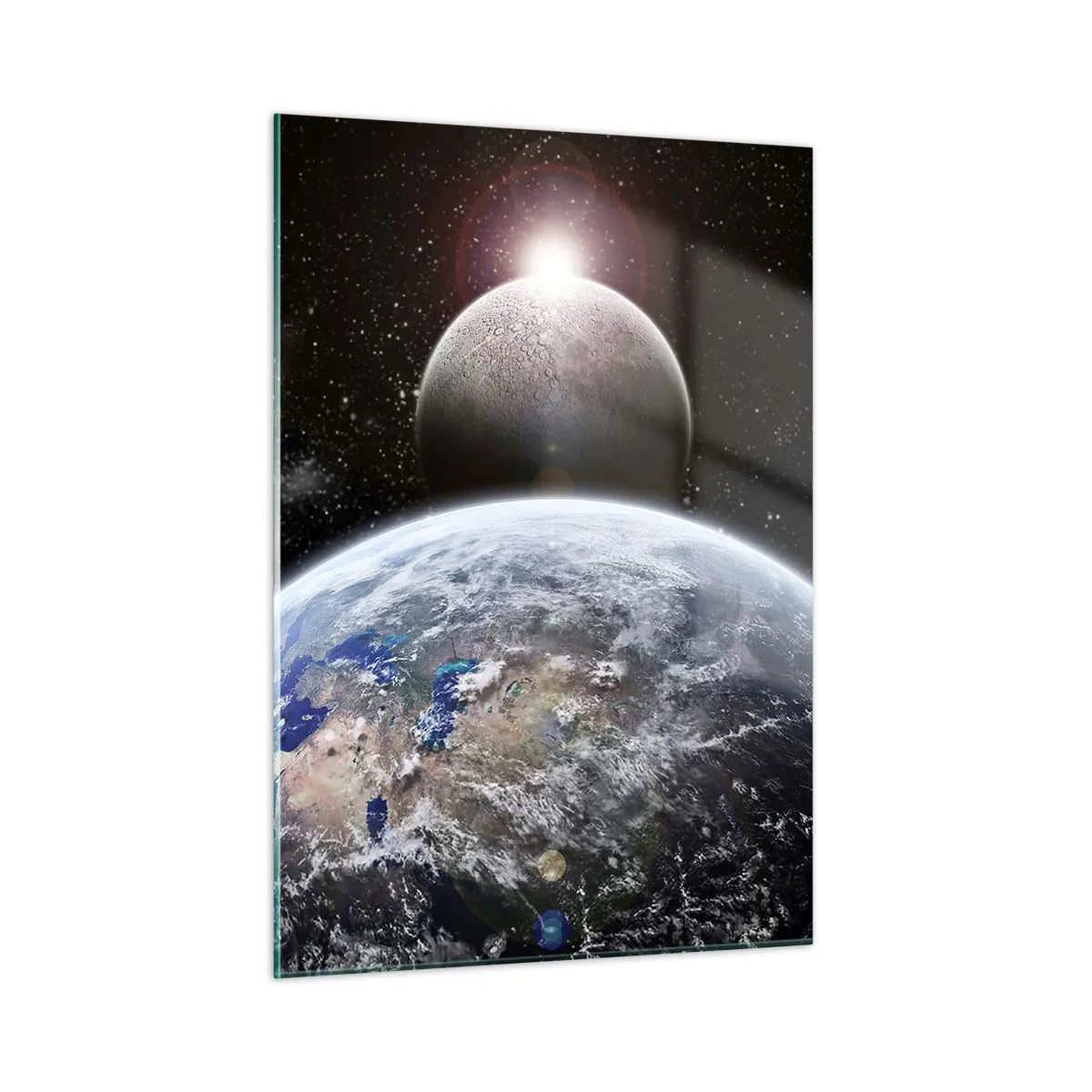 Schilderen op glas - Kosmisch landschap - zonsopgang - 50x70 cm