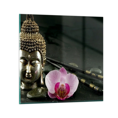 Schilderen op glas - Harmonie van wijsheid en schoonheid - 70x70 cm