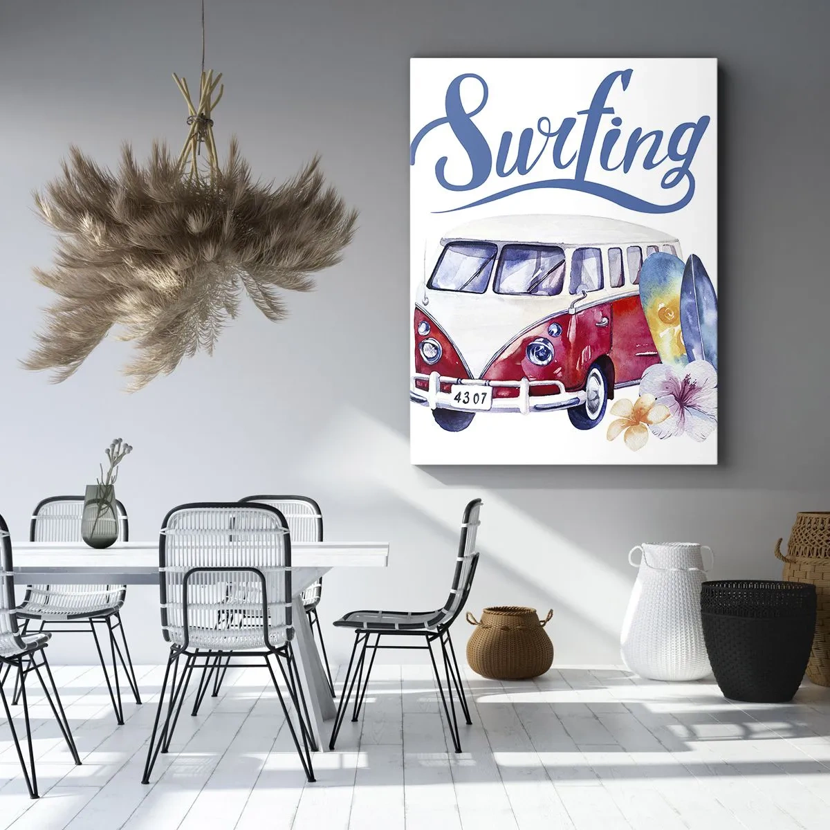 Schilderen op canvas - Komkommer - een klassieker voor een surfer - 55x100 cm