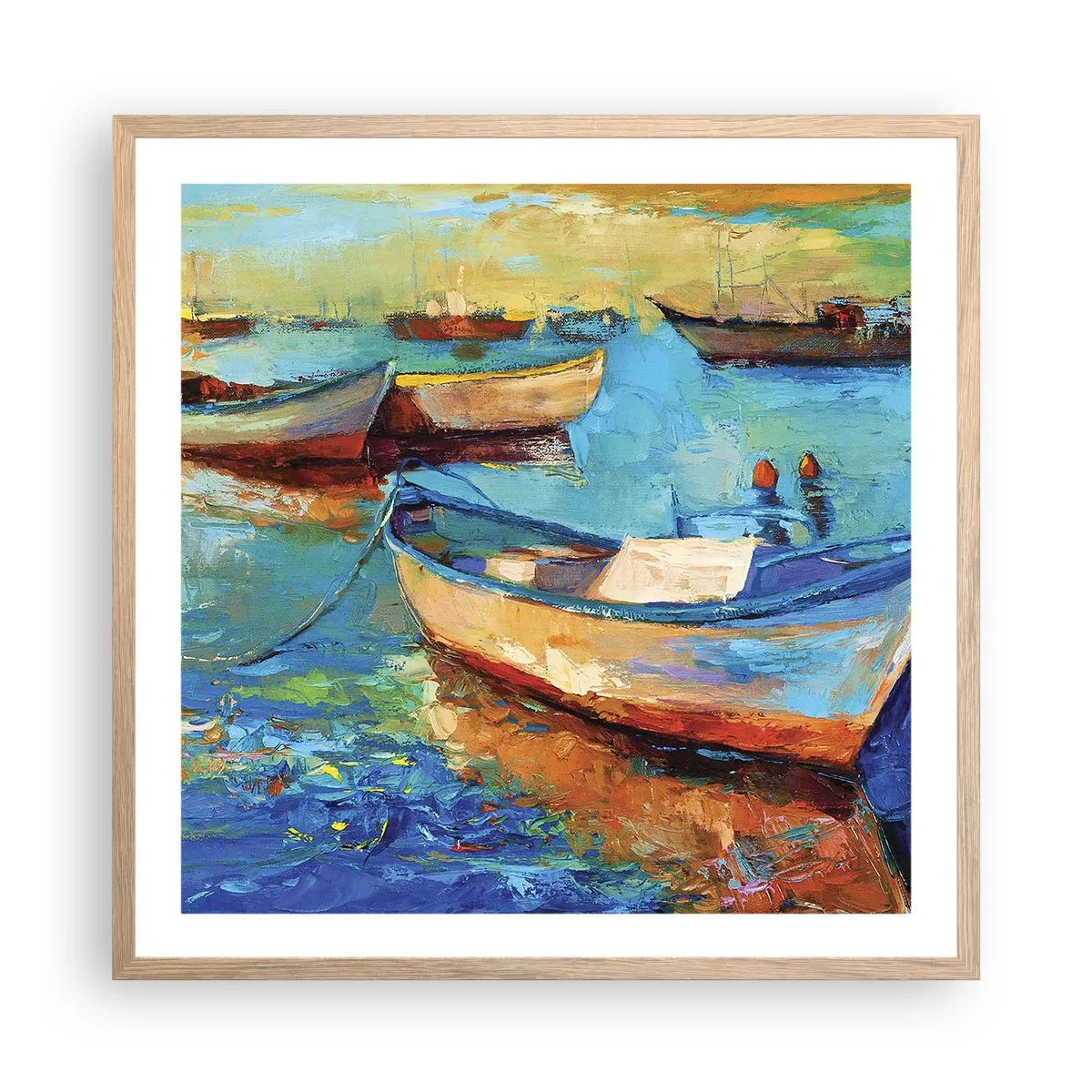 Een poster in een licht eiken lijst - In de zuidelijke baai - 60x60 cm
