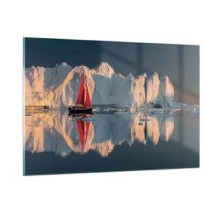 Schilderen op glas - Aan de rand van de wereld - 120x80 cm
