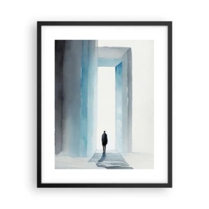 Poster in een zwarte lijst - Leef zonder grenzen - 40x50 cm