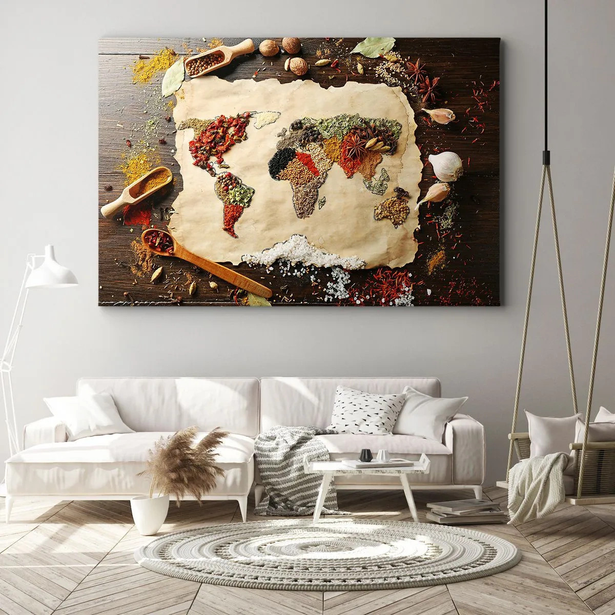 Schilderen op canvas - Alle smaken van de wereld - 100x70 cm
