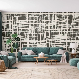 Fotobehang Premium Canvas - Geweven compositie - Abstractie, Grafisch, Deel - 400x280 cm