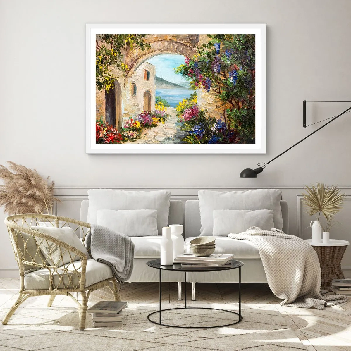 Poster in een witte lijst - De charme van een kustprovincie - 100x70 cm