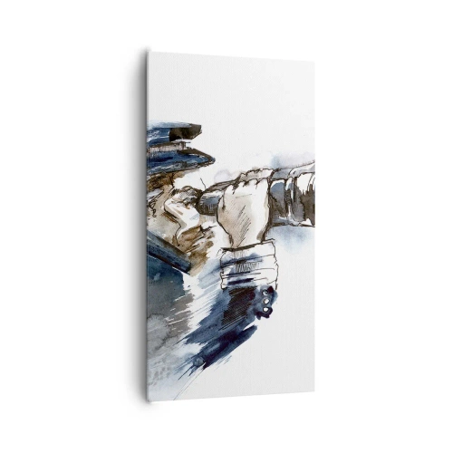 Schilderen op canvas - Tien op de schaal van Beaufort! - 65x120 cm