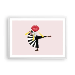 Poster in een witte lijst - Surrealistische pop-art - 70x50 cm