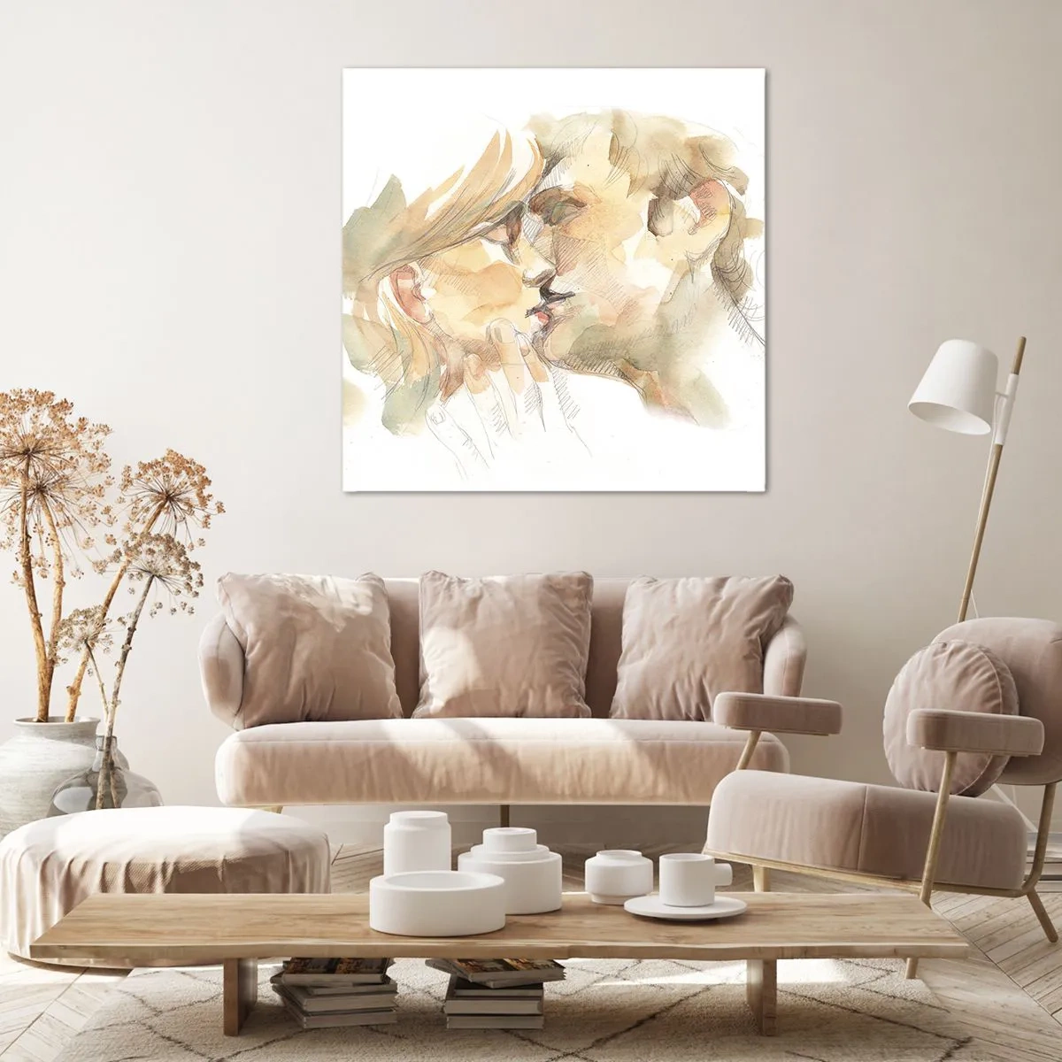 Schilderen op canvas - De helft gevonden? - 50x50 cm