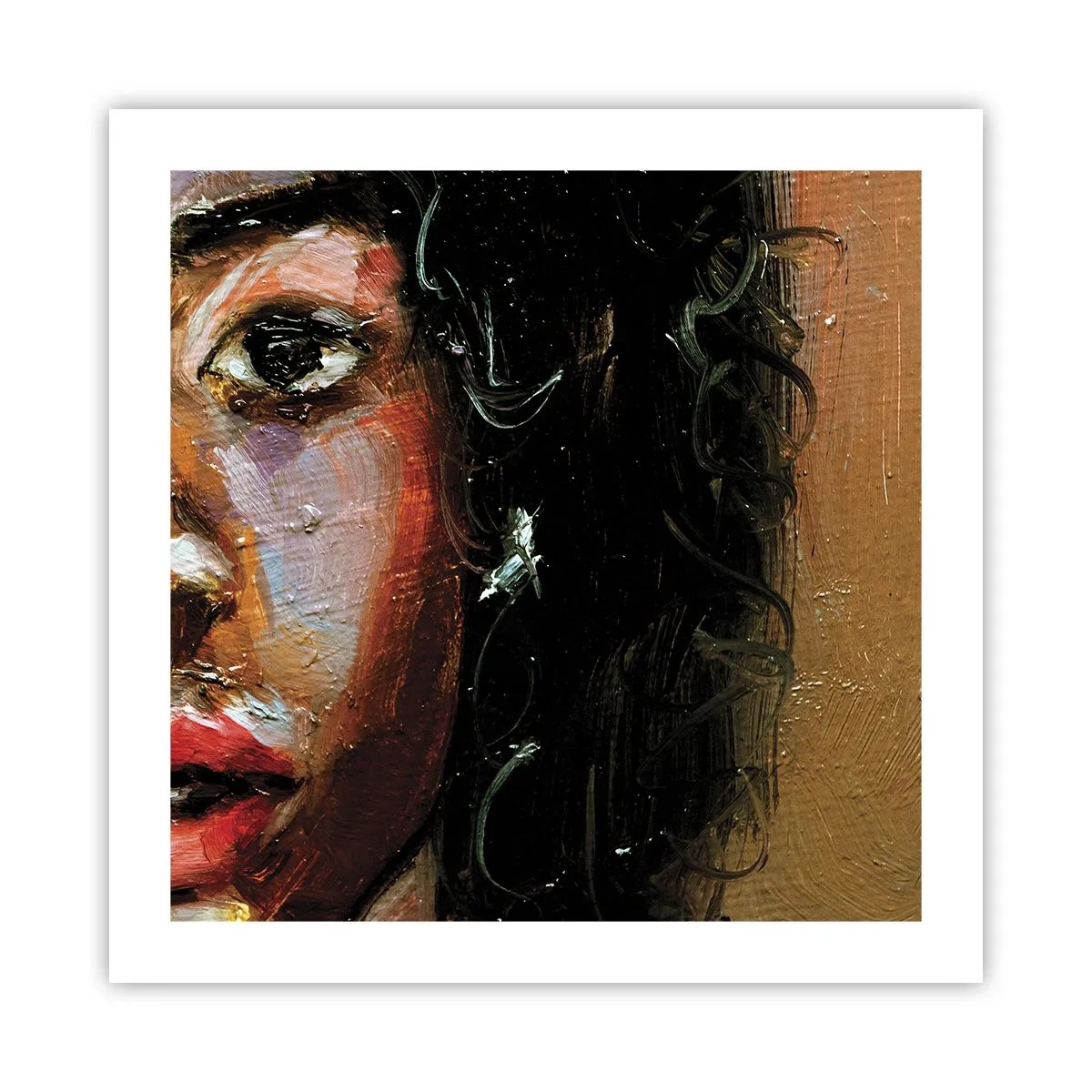 Poster - Zwart en gloed - 50x50 cm