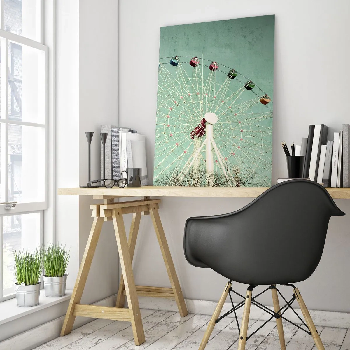 Schilderen op glas - Wij nodigen u uit om plezier te hebben - 50x70 cm