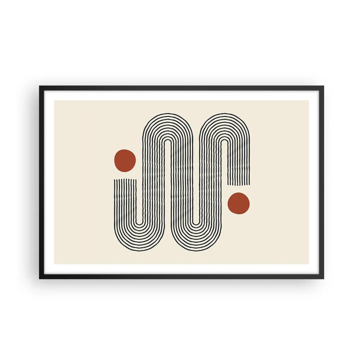 Poster in een zwarte lijst - Van het begin tot het eind - 91x61 cm