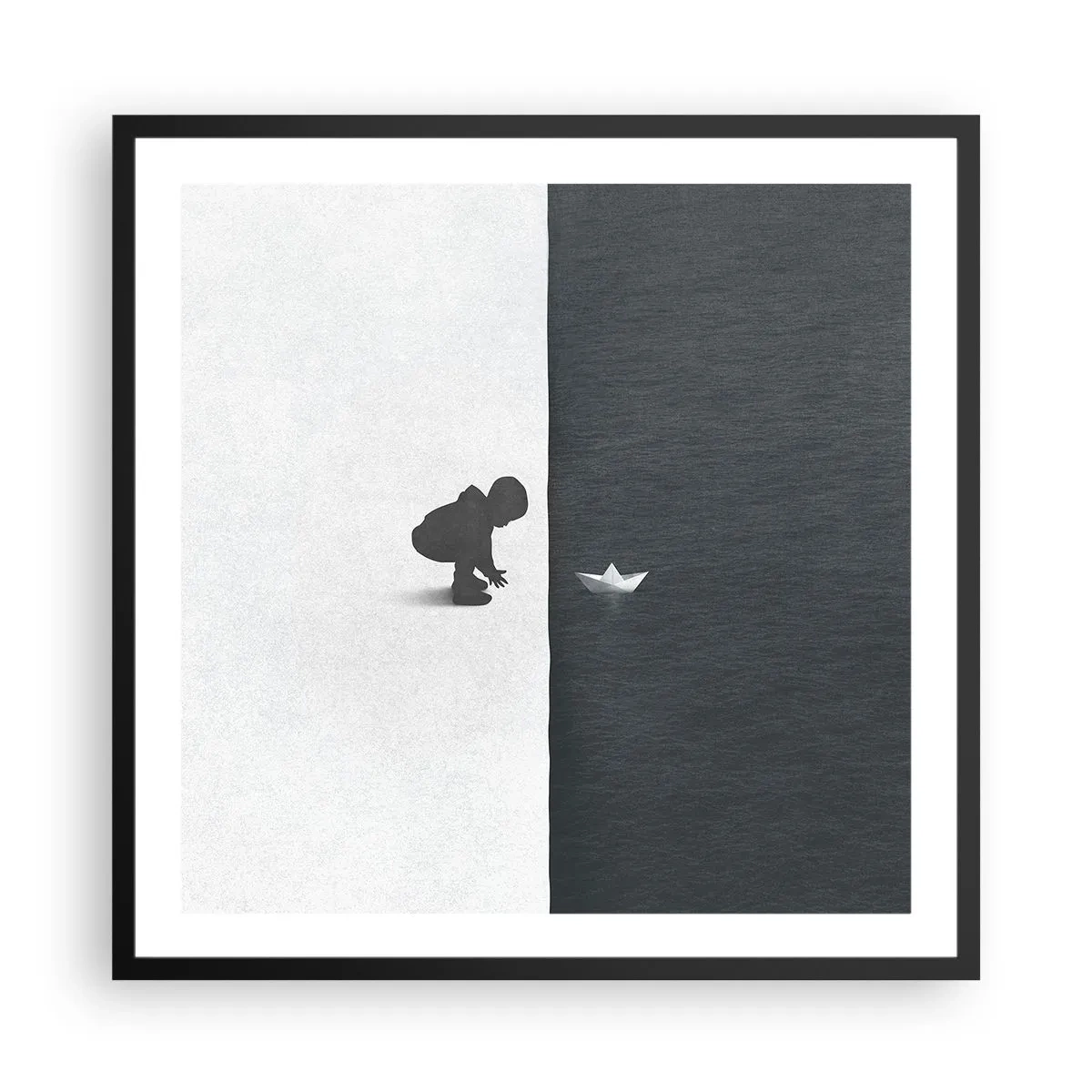 Poster in een zwarte lijst - Geweldige expeditie - 60x60 cm