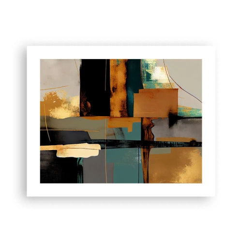 Poster - Abstractie – licht en schaduw - 50x40 cm