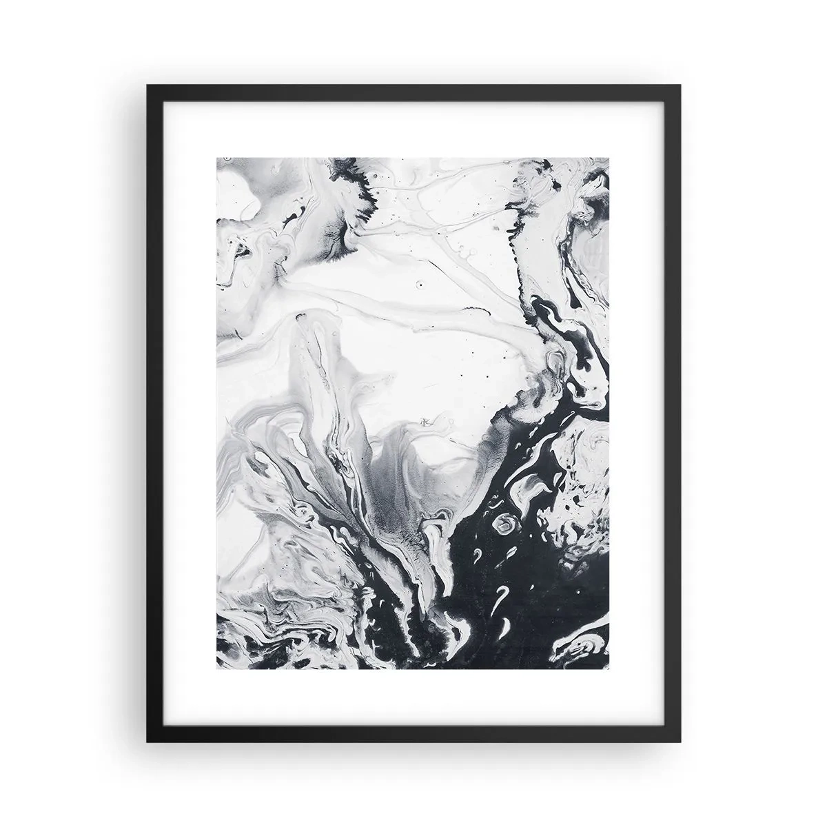 Poster in een zwarte lijst - Het binnenste van de aarde - 40x50 cm