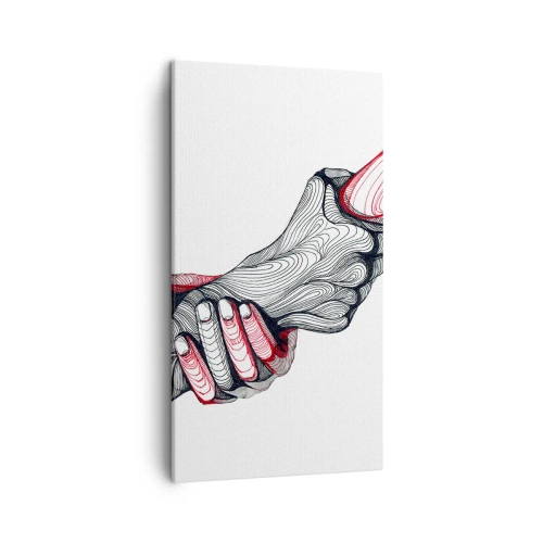 Schilderen op canvas - Je bent in goede handen - 45x80 cm