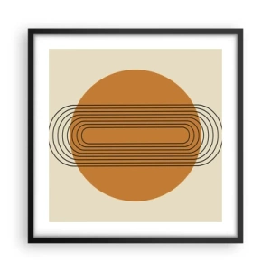 Poster in een zwarte lijst - Perfect plan - 50x50 cm