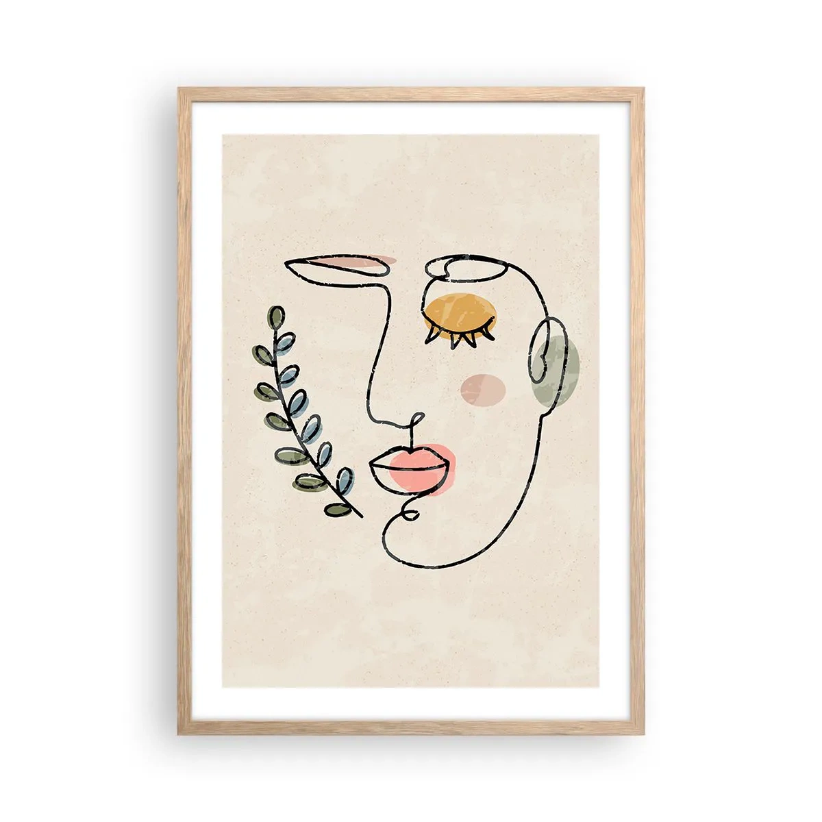 Een poster in een licht eiken lijst - Vrede gevonden - 50x70 cm