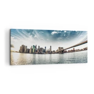 Schilderen op canvas - Het glazen eiland - 100x40 cm