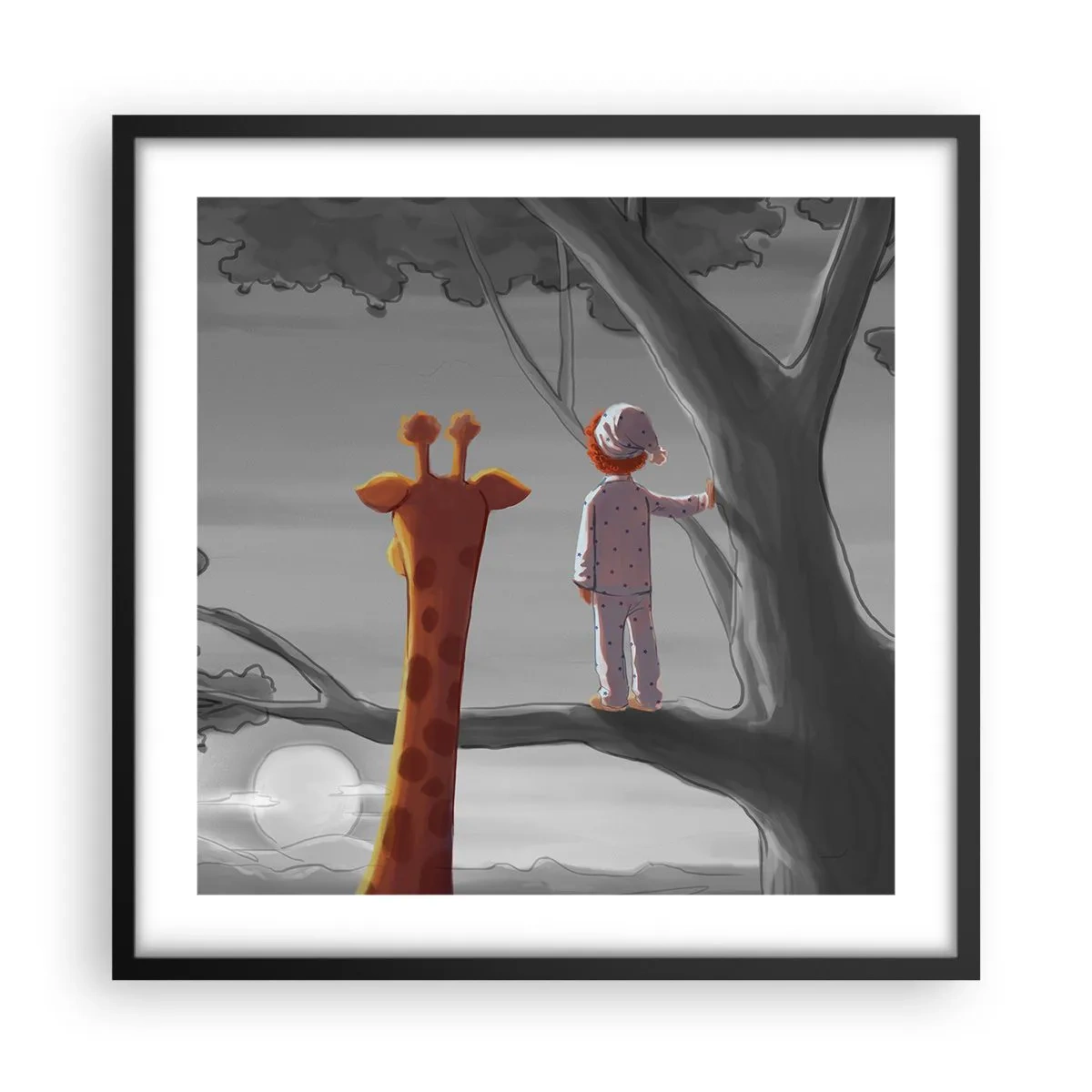 Poster in een zwarte lijst - Dit gebeurt echt - 50x50 cm