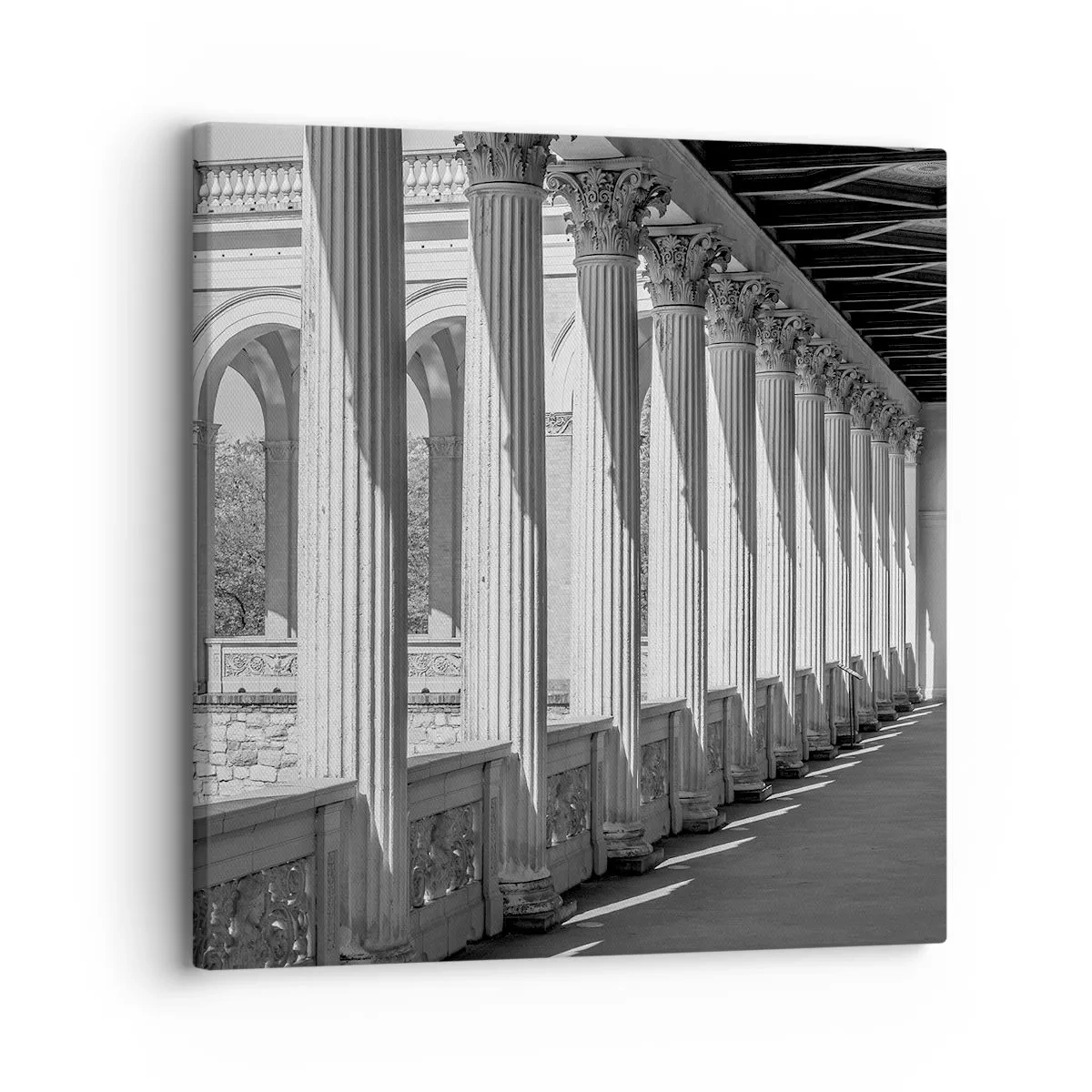 Schilderen op canvas - Zonnige arcade - 30x30 cm