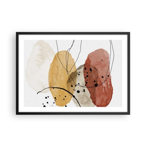 Poster in een zwarte lijst - Als lichte, transparante lucht - 70x50 cm