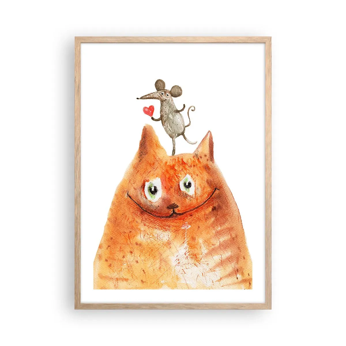 Een poster in een licht eiken lijst - De paradoxen van de liefde - 50x70 cm