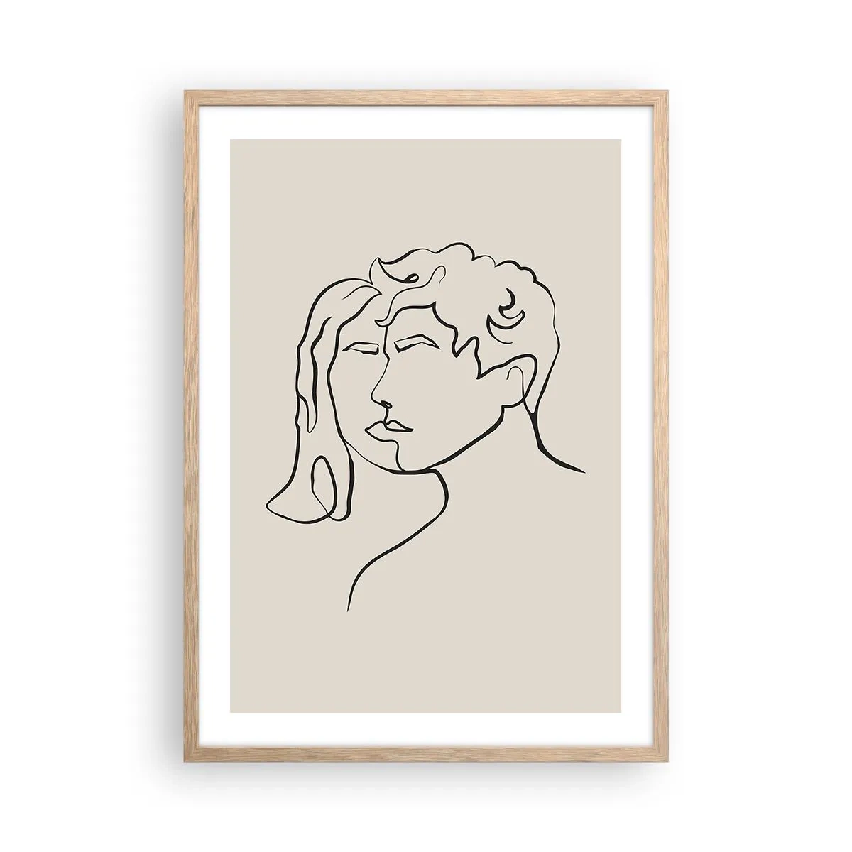 Een poster in een licht eiken lijst - En er ontstond eenheid - 50x70 cm