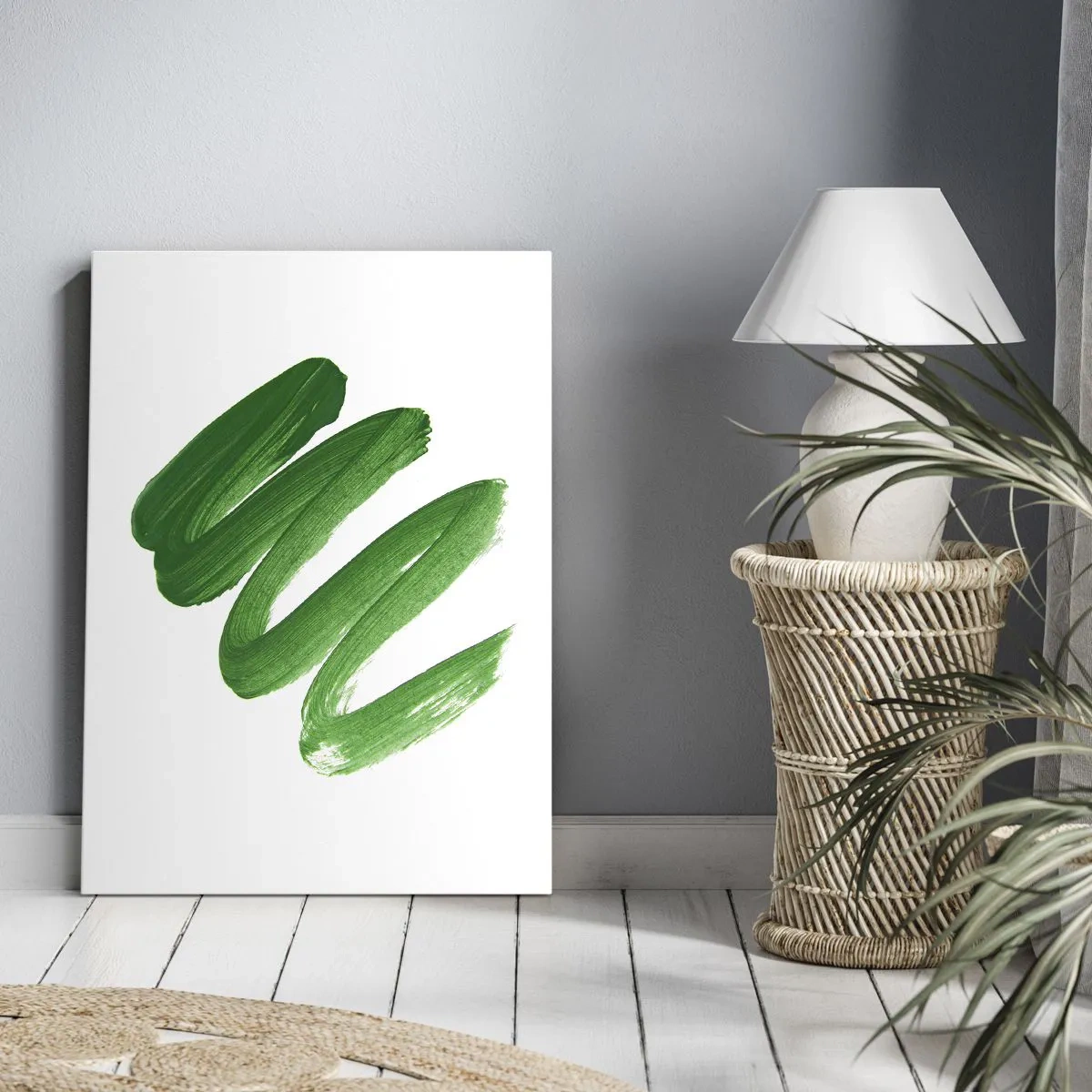 Schilderen op canvas - Groene grap - 45x80 cm